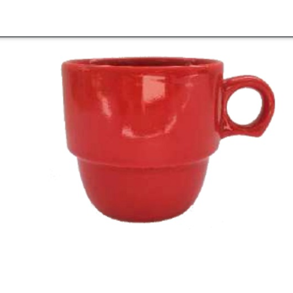 XICARA 90ML MUG21003 EM PORCELANA VERMELHA