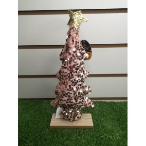 ENFEITE NTD10073 ARVORE DE MESA C/ LANTEJOULAS A30XL12CM