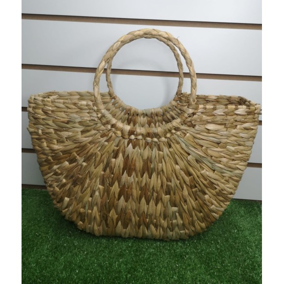 BOLSA JP342 DECORATIVA GRANDE EM PALHA NATURAL A29XL40CM