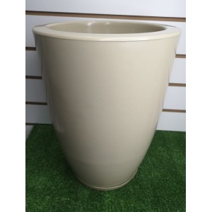 VASO REF373-2 COLUNA Nº3 REDONDO POLIDO C/ PRATO EM POLIETILENO COR BEGE A54XL33CM