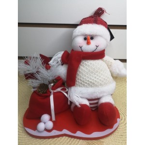 ENFEITE XTS7291 DECORATIVO BONECOS NATALINOS EM PELUCIA A32XL25CM