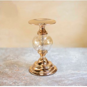 CASTIÇAL AV117 FORM. BOLA AMBAR A20XL11CM