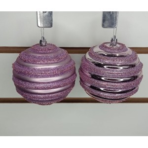 BOLA AB462 C/2 ROSA C/ GLITTER A10CM