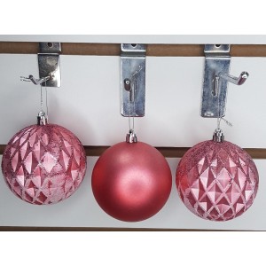 BOLA AB423 NATALINA C/3 ROSA FOSCA C/ GLITTER A8CM