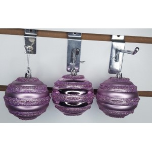 BOLA AB460 NATALINA C/3 LILAS C/ GLITTER A8CM