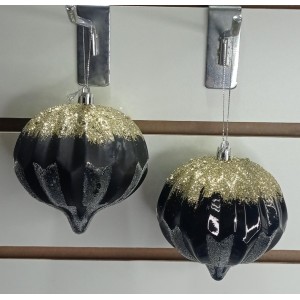 BOLA EB119 NATALINA C/2 DETALHADA A10CM