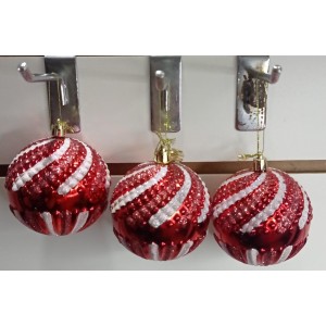 BOLA EB142 NATALINA C/ 3 DETALHADA A8CM