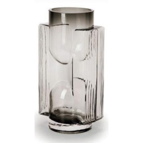 VASO 15399 EM VIDRO DECORATIVO A25XL14CM