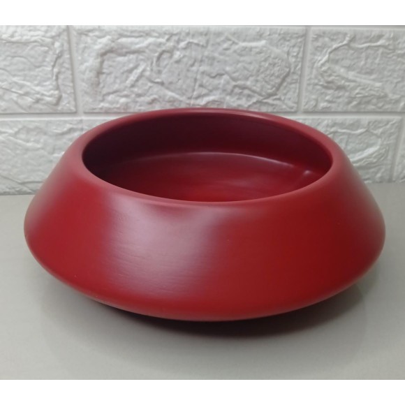 VASO 6502544 IKEBANA INDUSTRIAL BAIXA M VERMELHO SEDUCAO MATTE A10XL25CM