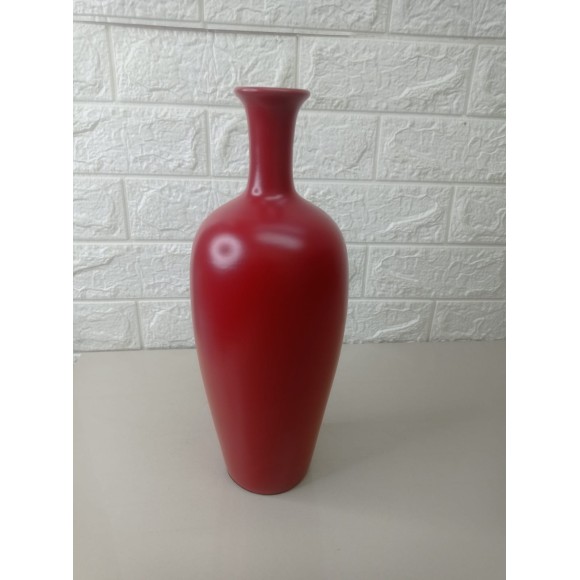 VASO 6502205 GARRAFA M SLIM VERMELHO SEDUCAO MATTE A33XL12CM