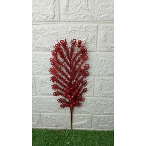 FL GALHO BN031 GLITTER NATALINO ROSE/DOURADO/VERMELHO A41CM