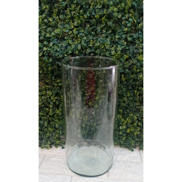 VASO CILINDRICO 9536 EM VIDRO TRANSPARENTE A30XL15 CM