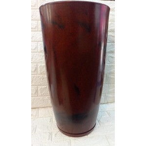 VASO REF384-8 COLUNA C/PRATO Nº4 MARMORIZADA VERMELHA A68XL36