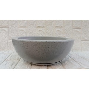 VASO BACIA REF1053-5 C/PRATO Nº 2 POLIDA CIMENTO A16XL33CM