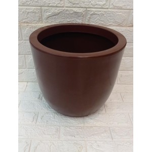 VASO REF123-1 BOJO RED POLIDO MARROM C/PRATO A32XL36CM