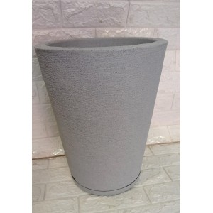 VASO COLUNA REF362-5 RED C/PRATO Nº2 CIMENTO A41XL32CM