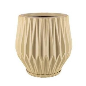 VASO REF136-2 ORIGAMI C/PRATO Nº3 BEGE A37XL32CM