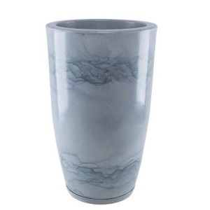 VASO REF374-0 RED MARMORIZADA C/PRATONº3 A54XL33CM CIMENTO QUEIMADO