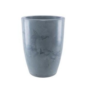 VASO REF364-0 COLUNA RED MARMORIZADA C/PRATO Nº2 A40XL30CM CIMENTO QUEIMADO