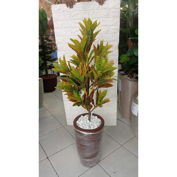 ARVORE FS1368-31 CROTON VERDE C/ AMARELO A120CM