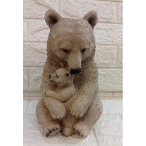 ESCULTURA 18517 URSO EM POLIRRESINA A30CM