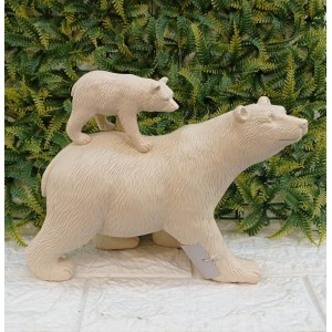 ESCULTURA 16062 URSO EM POLIRRESINA A18XC24CM