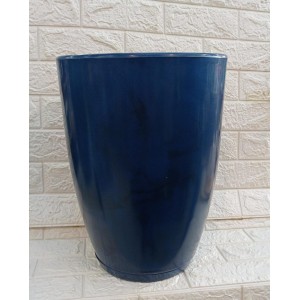 VASO RE364-7 COLUNA RED MARMORIZADA C/PRATO Nº2 AZUL A40XL30CM