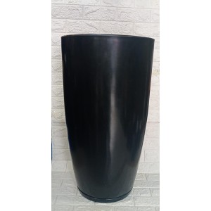 VASO REF393-4 COLUNA RED POLIDA C/PRATO Nº5 PRETO A80XL45CM