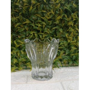 VASO CH1093GCL DE VIDRO DECORATIVO TRANSPARENTE A12XL11CM