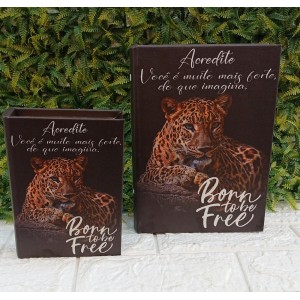 CAIXA TCX-L104 LIVRO DECORATIVA C/2 PCS M A25XL28CM P A18XL12CM