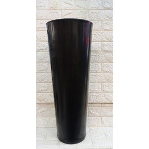 VASO PILAR REF404-4 PRETO C/PRATO Nº4 A70XL22CM