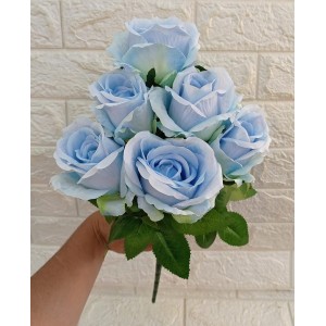 BUQUE GB0005 DE ROSA TECIDO C/7 GALHOS A45CM