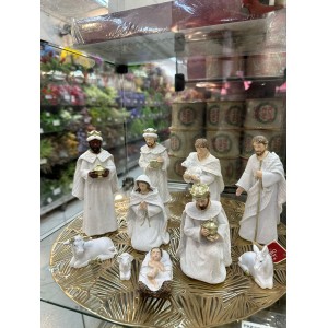 PRESEPIO AC251 CONJUNTO BRANCO C/10PÇS A17CM