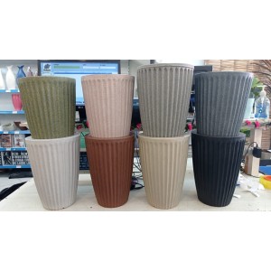 VASO COLUNA REF040 ROMANA CORES SORTIDAS PP A34XL20CM