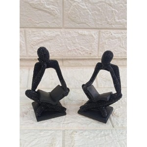 ENFEITE MDOL-05 BONECO ABSTRATO DE RESINA A14,5CM