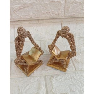 ENFEITE MDOL-06 BONECO ABSTRATO DE RESINA A14,5CM