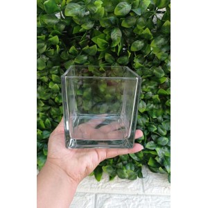 VASO FR243081 DE VIDRO DECORATIVO A12XL12CM