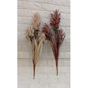 BUQUE 2481-10/2481-12 DE BROMELIA CREME/CHAMPAGNE A75CM