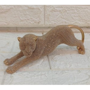 ENFEITE TLPD-35 LEOPARDO DE RESINA A7XC25CM