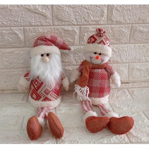 BONECO XTS2615 PELUCIA PERNAS MOLE XADREZ VERMELHO C/ DOURADO A40CM