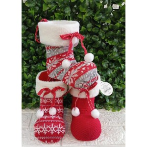 PENDENTE ML2724 BOTA TRICO VERMELHO A 15CM