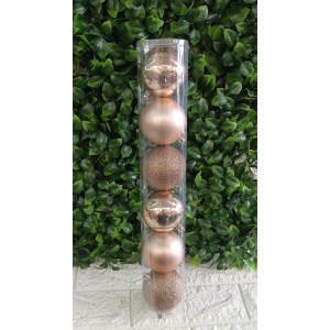 BOLA KX9692 MISTA FOSCA LISA / GLITER / CHAMPAGNE C/6 UNID 7CM