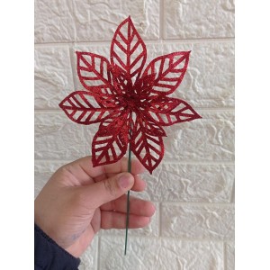 ENFEITE FLB55V DECORATIVO GLITER DE NATAL 14X14CM