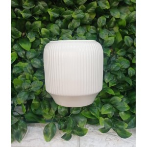 VASO TYN2335B CERAMICA BRANCO A10X10CM