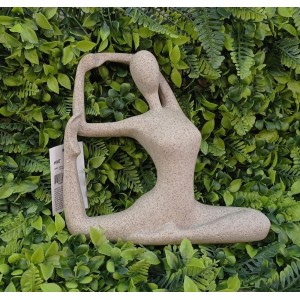 ESCULTURA 19432-A YOGA EM POLIRRESINA A20CM