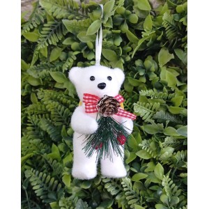 ENFEITE NTA12010 URSO DE ISOPOR NATALINO A11CM