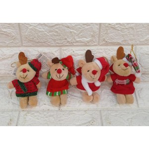 ENFEITE NAT0320 MINI URSINHO C/ROUPINHA POLIESTER 12CM