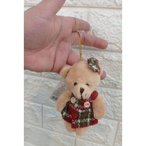 ENFEITE NAT0315 MINI URSINHO POLIESTER 12CM