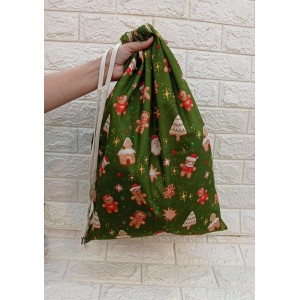 SACO NAT0311 DE PRESENTE TECIDO NATALINO 40X57CM