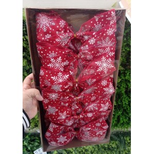 LACO DUPLA C/12 PCS VERMELHO C/ GLITER